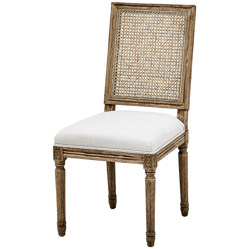 Стул French Provence Rattan Beige Stool Коричневый Бежевый в Краснодаре | Loft Concept 