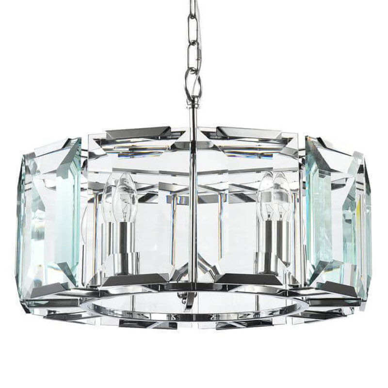 Люстра Lari Harlow Crystal Round Chandelier chrome 5 Хром в Краснодаре | Loft Concept 