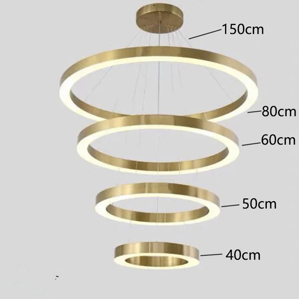 Люстра Light Ring Vertical Латунь в Краснодаре