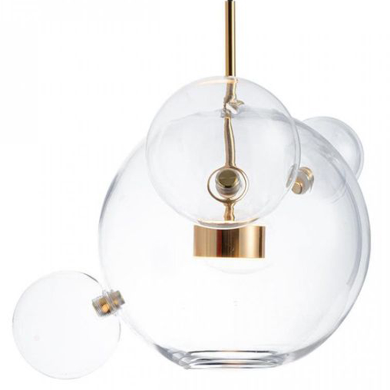 Подвесной Светильник Giopato & Coombes Bollr Pendant 4 BUBBLE LAMP золото Белый Золотой Прозрачное Стекло в Краснодаре | Loft Concept 