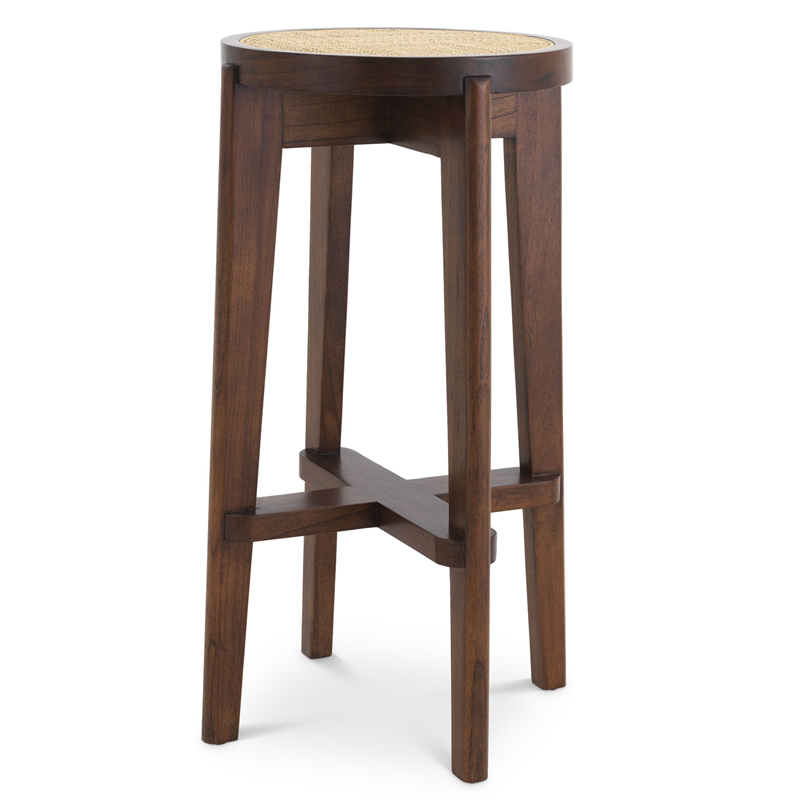 Барный стул Eichholtz Bar Stool Dareau brown Бежевый Коричневый в Краснодаре | Loft Concept 