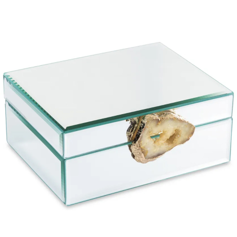 Шкатулка Glass Agate Box Зеркало Бежевый в Краснодаре | Loft Concept 