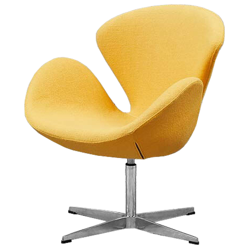 Кресло Swan Chair Yellow Желтый Хром в Краснодаре | Loft Concept 