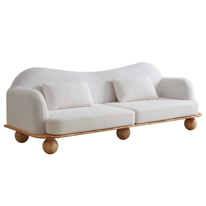 Диван Gould Wooden Forms Sofa Коричневый Белый в Краснодаре | Loft Concept 