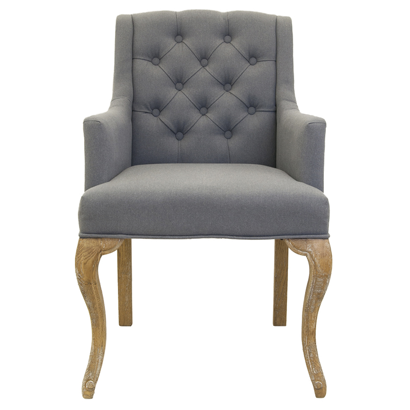 Кресло Mason Classical Armchair grey flax Серый Коричневый в Краснодаре | Loft Concept 