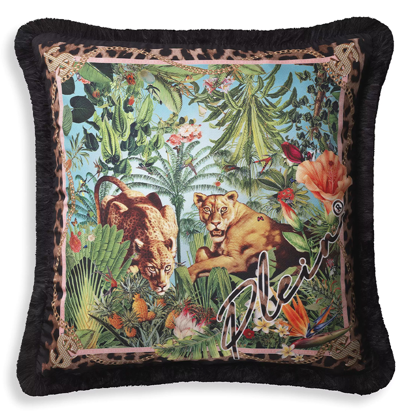 Подушка Philipp Plein Cushion Silk Exotic 50 x 50 Мульти в Краснодаре | Loft Concept 