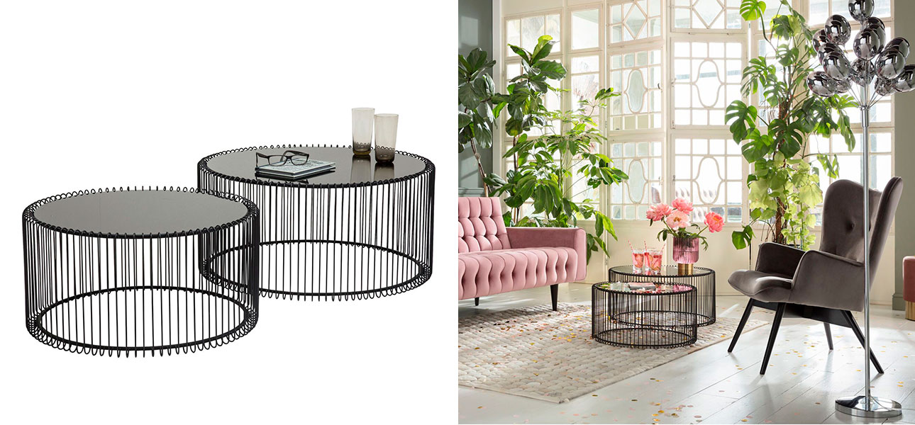 Кофейный столик круглый цвет черный Дуэт Anthony - фото