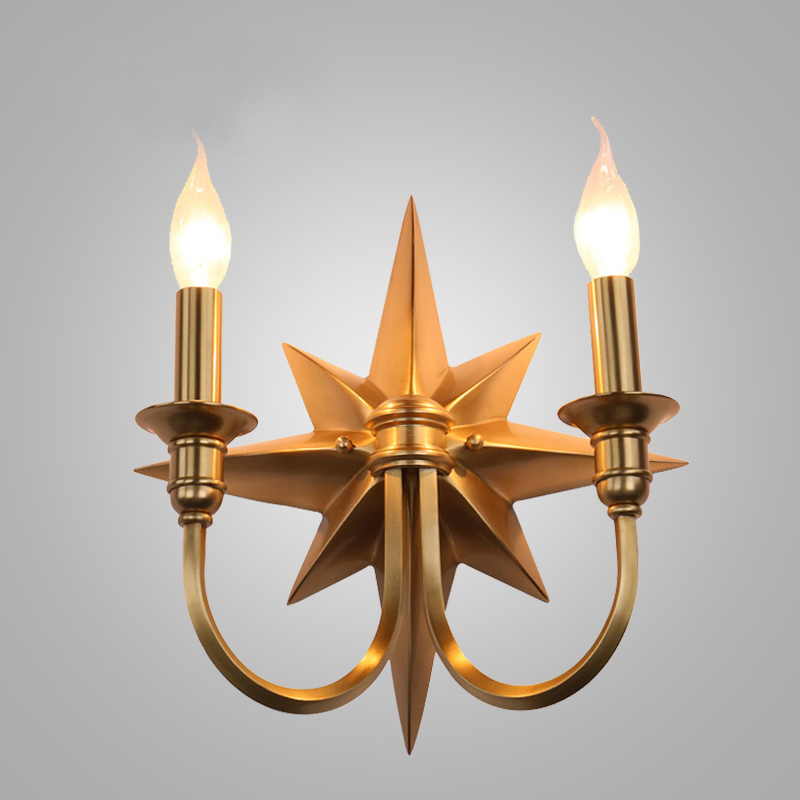 Бра Base Star Wall lamp Double Латунь в Краснодаре | Loft Concept 