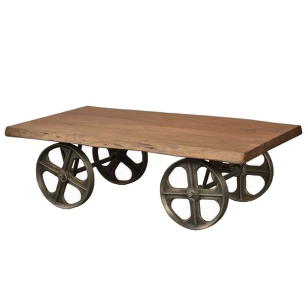 Стол на колесах Industrial Coffee Table on Wheels Акация в Краснодаре | Loft Concept 