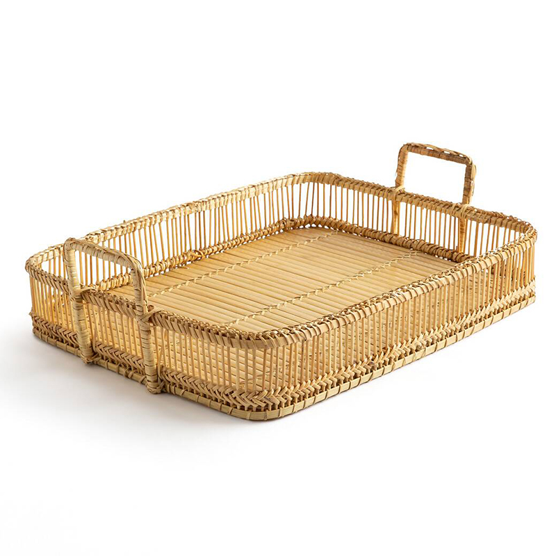 Поднос Wicker Bamboo Rattan Бежевый в Краснодаре | Loft Concept 