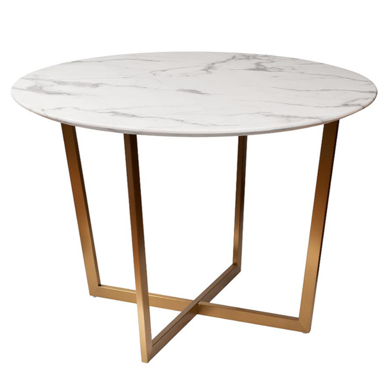 Обеденный стол Dining table Jacques round white Белый Золотой в Краснодаре | Loft Concept 