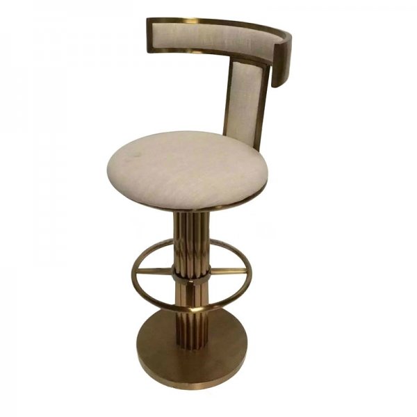 Барный стул Kelly Wearstler Marmont Bar Stool ivory ( слоновая кость ) Латунь в Краснодаре | Loft Concept 