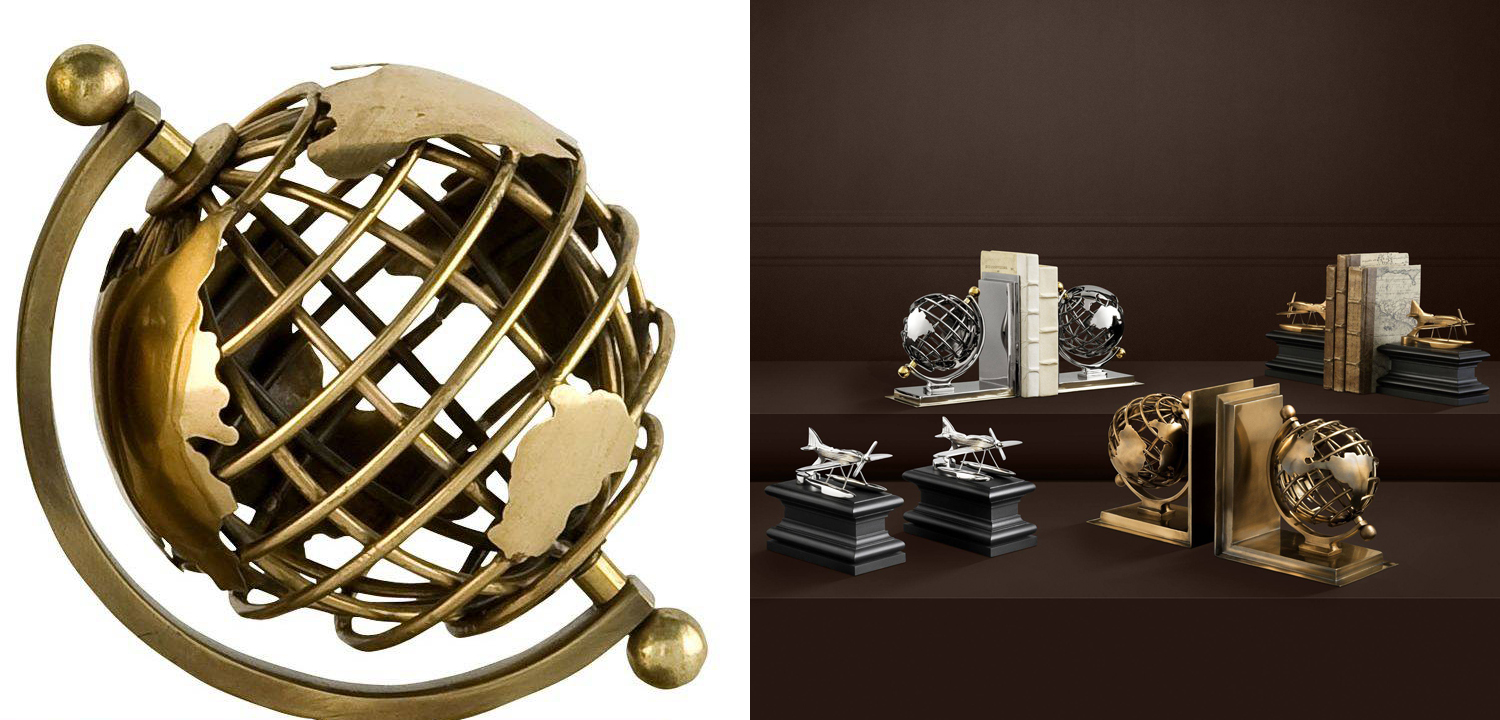 Держатель для книг Eichholtz Bookend Globe set of 2 - фото