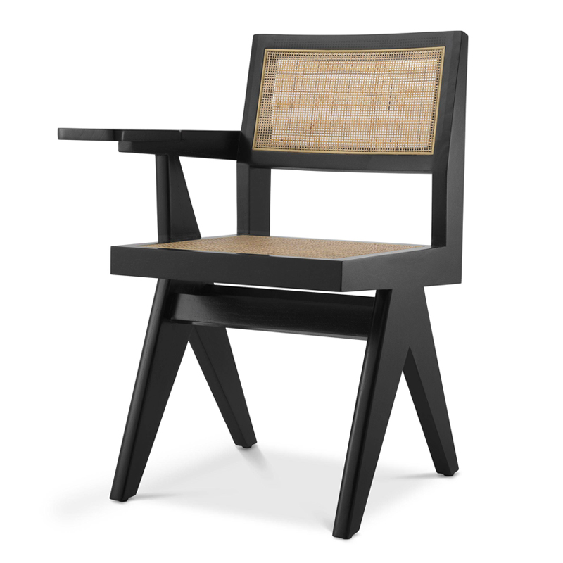 Стул Eichholtz Chair Niclas With Desk black Бежевый Черный в Краснодаре | Loft Concept 