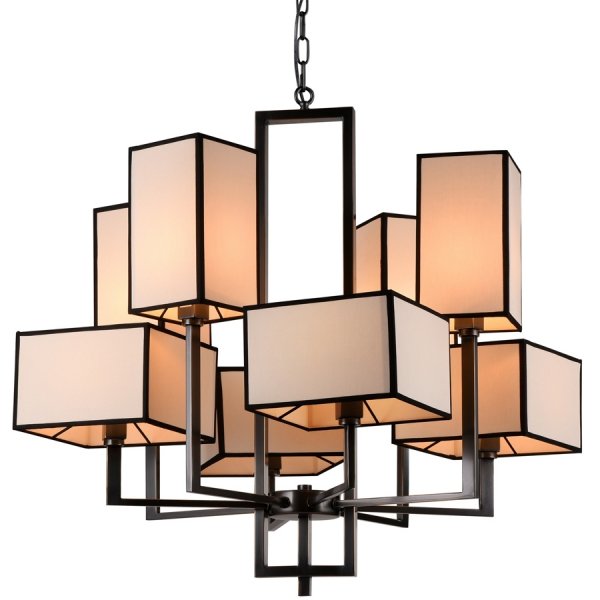 Люстра Cubismus Chandelier 8 Черный Кремовый в Краснодаре | Loft Concept 