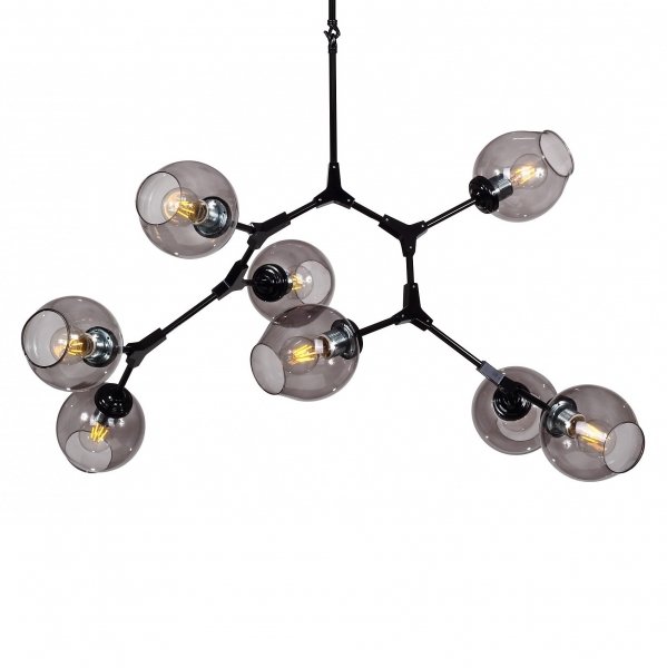 Люстра branching bubble Chandelier 8 Black Черный Серый в Краснодаре | Loft Concept 