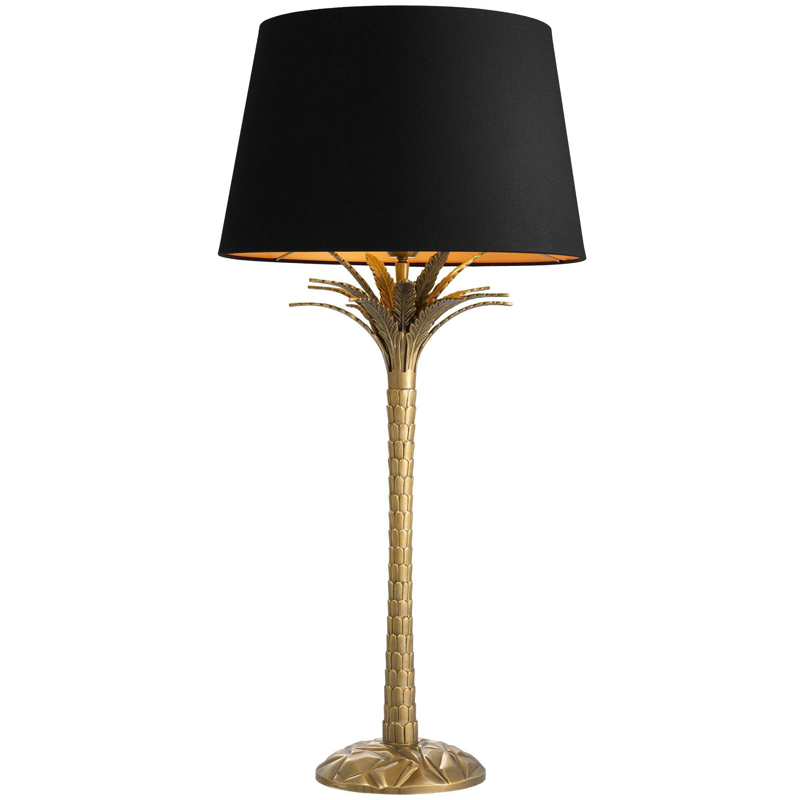 Настольная лампа Eichholtz Table Lamp Palm Harbor Латунь Черный в Краснодаре | Loft Concept 