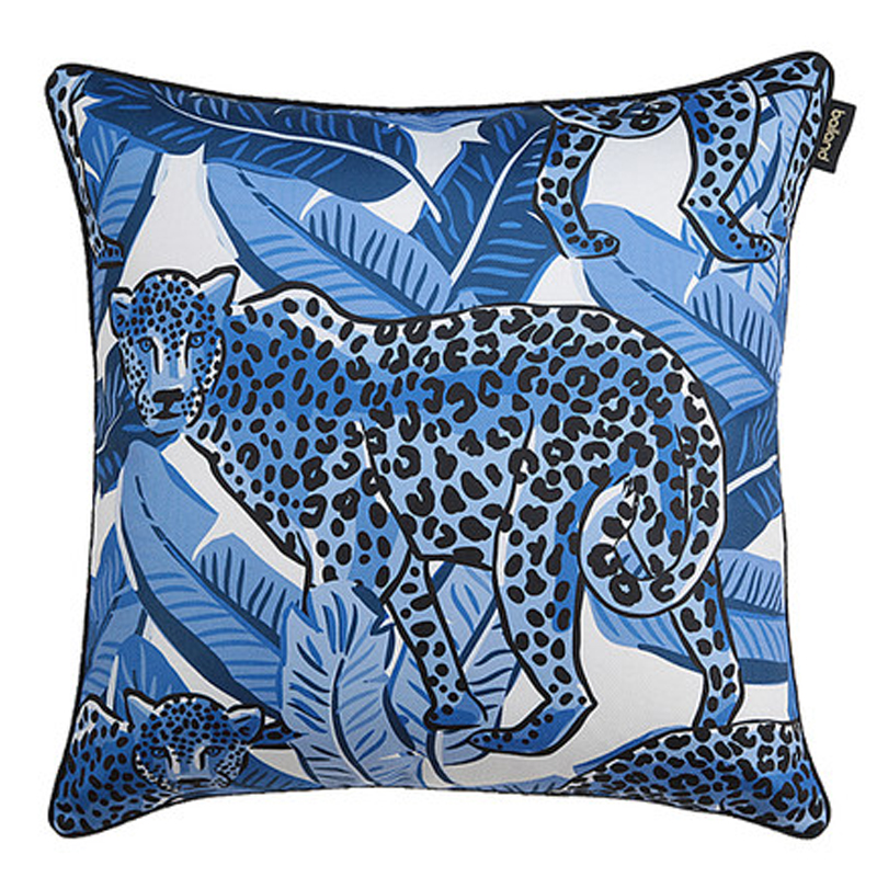 Подушка Pillow Indigo leopard Синий Белый в Краснодаре | Loft Concept 