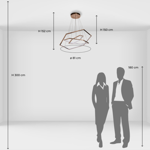 Люстра с 3-мя подвесами в виде шестиугольников Hexagon Horizontal в Краснодаре