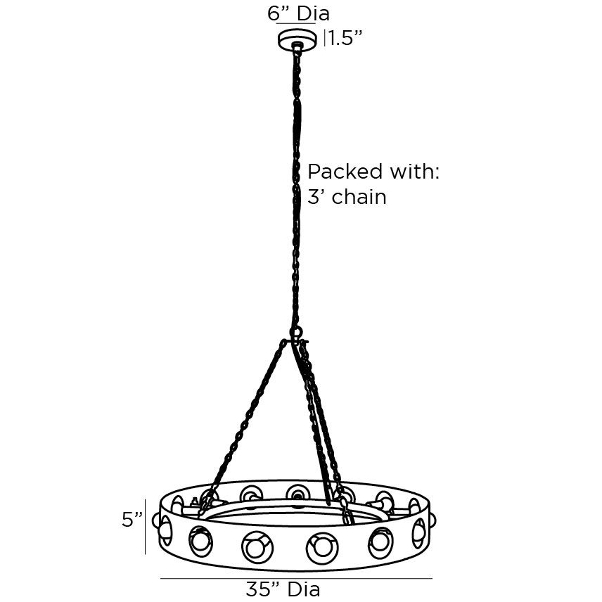 Люстра Arteriors REDONDO CHANDELIER в Краснодаре