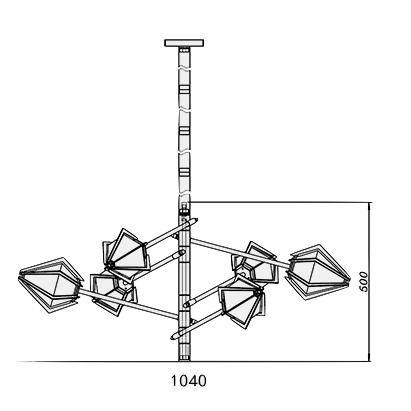 Люстра HARLOW Spoke Chandelier Gabriel Scott в Краснодаре