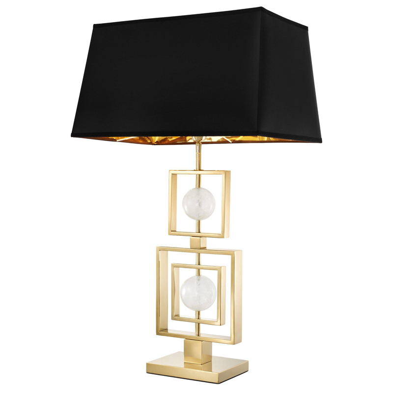 Настольная лампа Eichholtz Table Lamp Avola Золотой Черный Прозрачный белый в Краснодаре | Loft Concept 