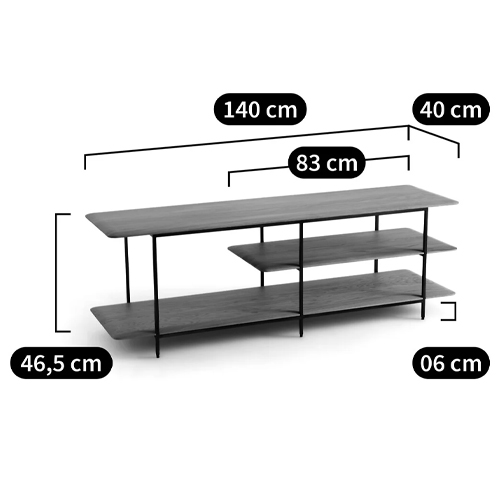 ТВ-тумба с полками из массива ореха Derick Wooden TV Stand в Краснодаре