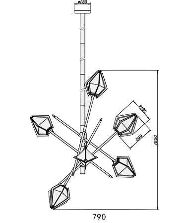 Люстра HARLOW Small Chandelier Gabriel Scott в Краснодаре