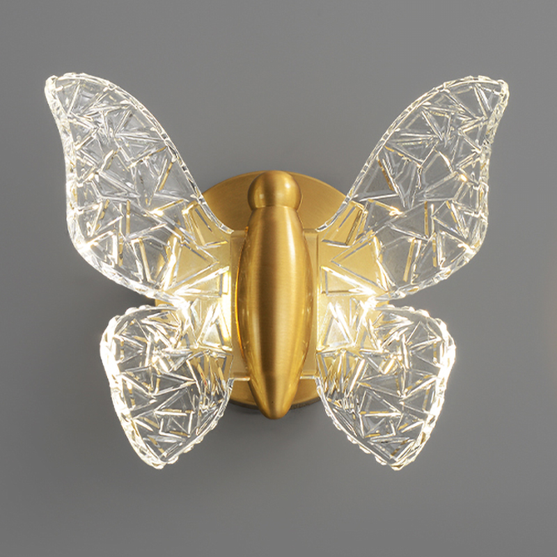 Бра Butterfly Wall Lamp Н Латунь Прозрачный в Краснодаре | Loft Concept 