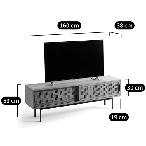 ТВ-тумба с плетеным декором Tate Wicker TV Stand в Краснодаре