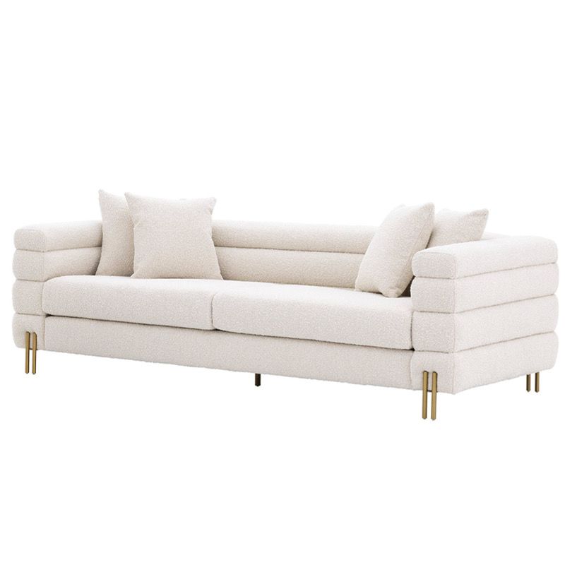 Диван Sofa York boucle cream Кремовый Латунь в Краснодаре | Loft Concept 