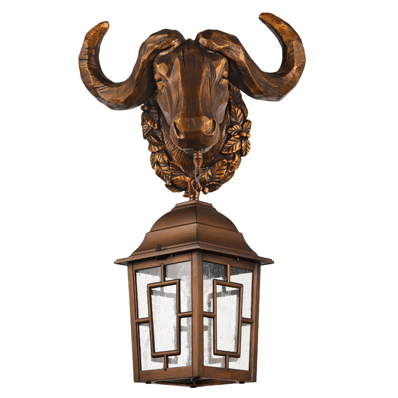 Уличный светильник Bull Lantern Коричневый винтаж Прозрачное Стекло в Краснодаре | Loft Concept 