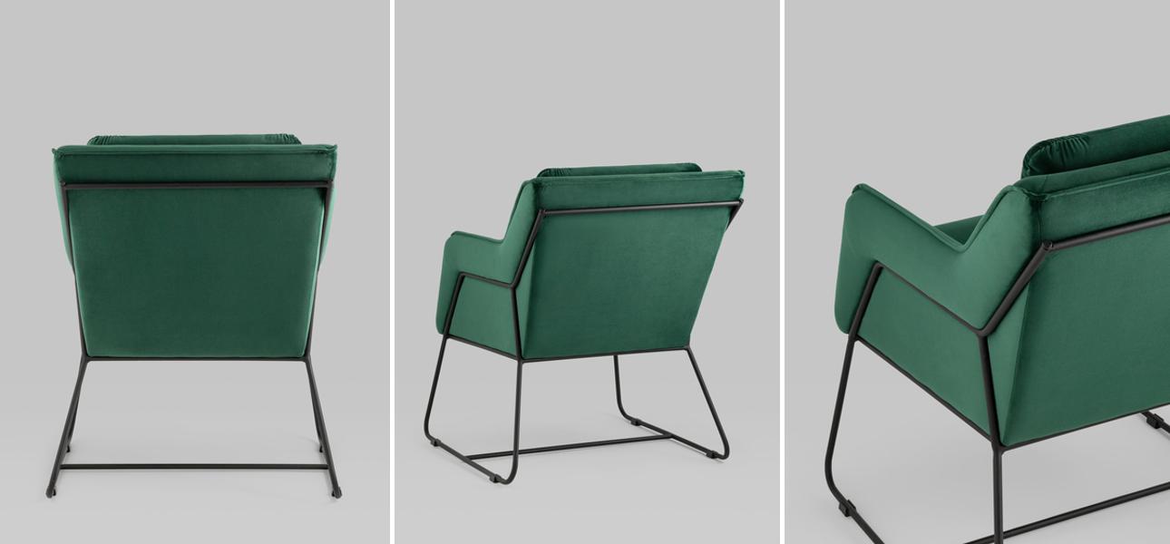 Кресло Dagmar изумрудный велюр - фото №1