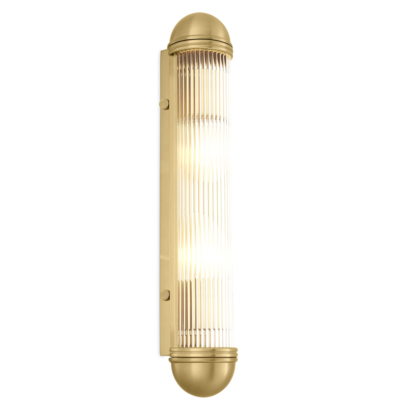 Бра Eichholtz Wall Lamp Auburn Brass Латунь Античная полированная Прозрачный в Краснодаре | Loft Concept 