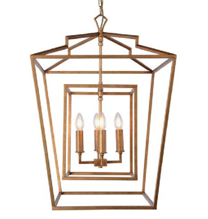 Подвесные светильники Darlana Lantern Chandelier Золотой в Краснодаре | Loft Concept 