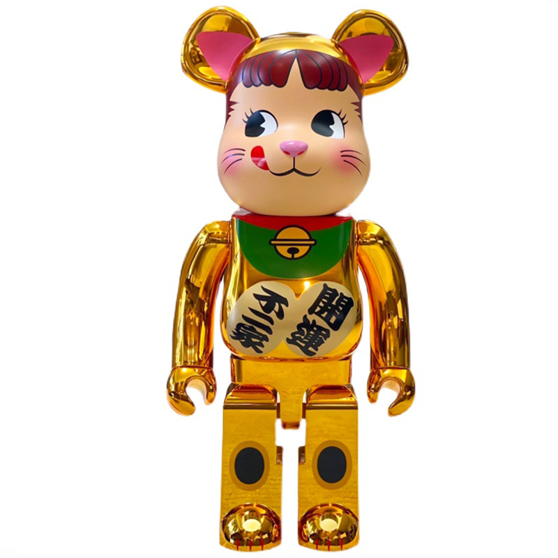 Статуэтка Bearbrick Maneki Neko Gold Золотой Мульти в Краснодаре | Loft Concept 