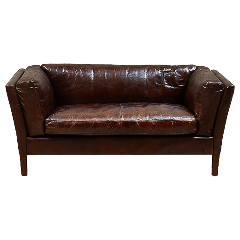 Диван RH SORENSEN Sofa Brown leather double Коричневый в Краснодаре | Loft Concept 