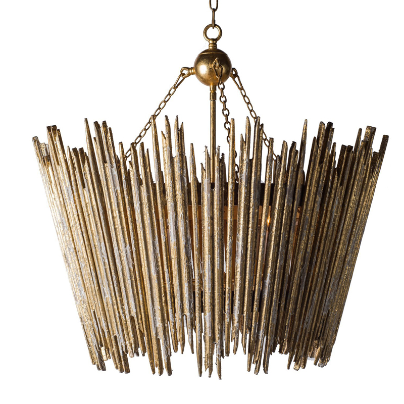 Люстра Ragna Golden Wooden Rods Chandelier Золотой в Краснодаре | Loft Concept 