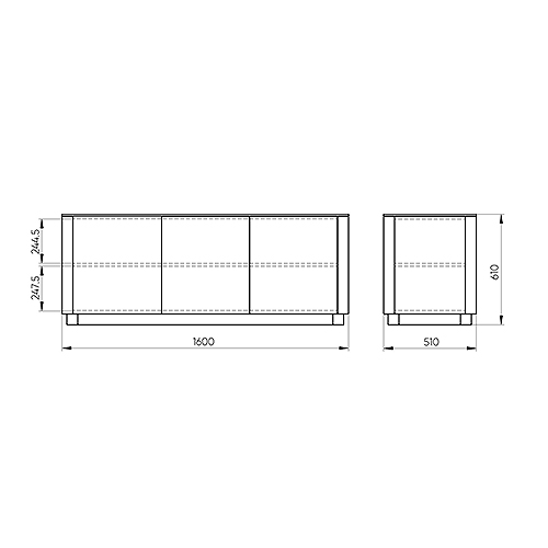 Тумба молочного цвета с 3-мя дверцами Tammi  в Краснодаре