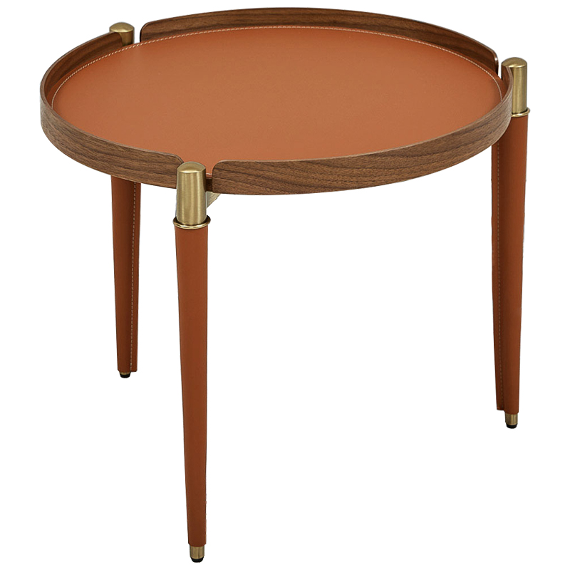 Кофейный стол Ferrey Round Table Side Оранжевый Золотой в Краснодаре | Loft Concept 