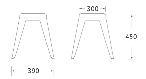 Кухонный стул Tolix Kitchen Stool 45 в Краснодаре