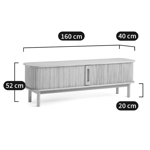 ТВ-тумба с двумя раздвижными дверцами Toinette Light TV Stand в Краснодаре