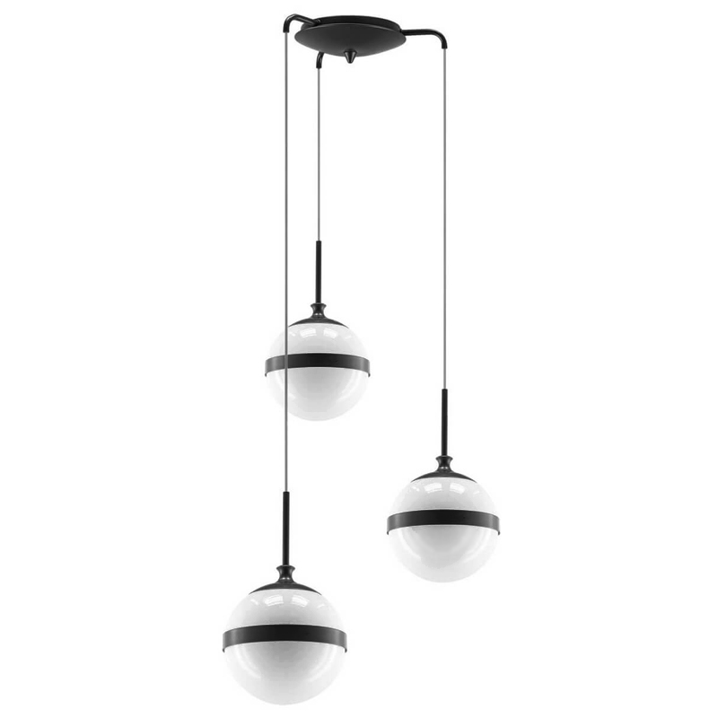 Подвесной светильник Peggy Single Pendant Light Темный хром Белый в Краснодаре | Loft Concept 