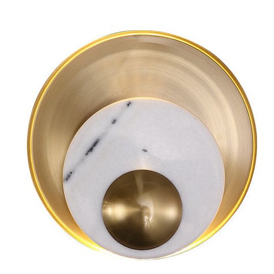 Бра Ginger & Jagger Pearl WALL LAMP round gold Латунь Белый в Краснодаре | Loft Concept 