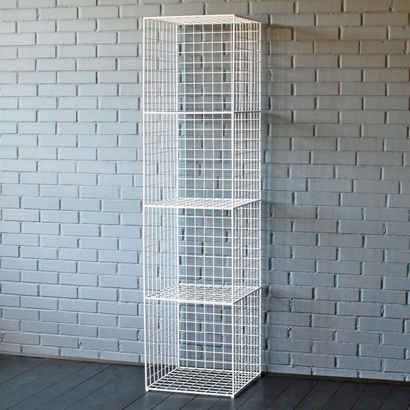 Стеллаж Kynan Industrial Metal Rust Rack Белый в Краснодаре | Loft Concept 