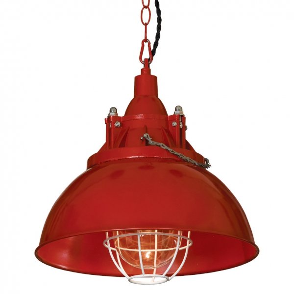 Подвесной светильник Firefighter Helmet Pendant Red Красный в Краснодаре | Loft Concept 