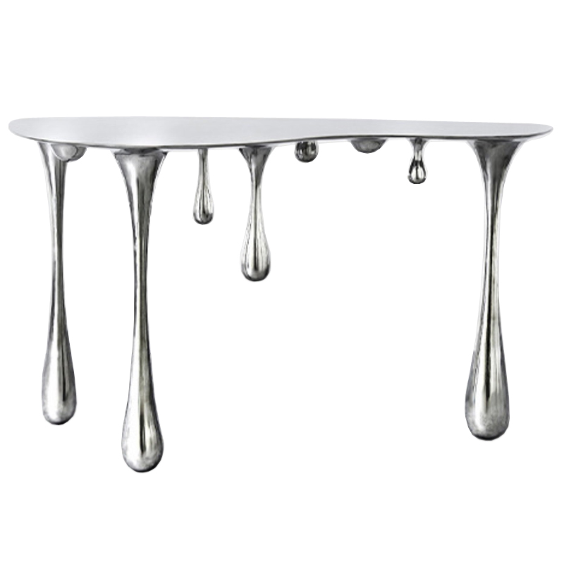 Дизайнерская Консоль Melting Silver Console Zhipeng Tan Серебряный в Краснодаре | Loft Concept 