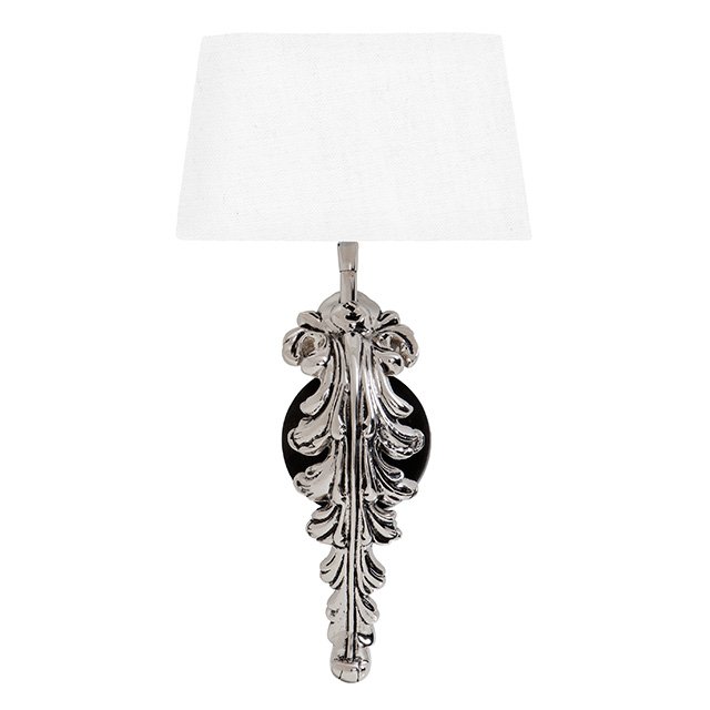 Бра Eichholtz Wall Lamp Beau Site Nickel+White Никель Белый в Краснодаре | Loft Concept 