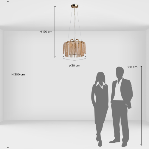 Люстра с подвесными рифлеными стеклянными трубками Nembus в Краснодаре