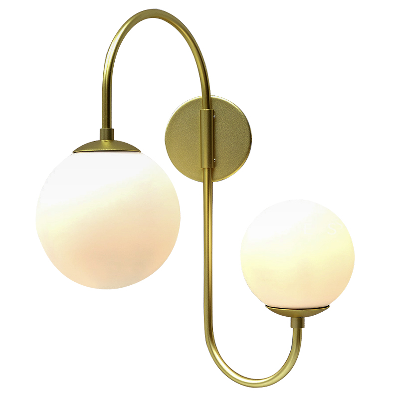 Бра Gooseneck Pelle Gold Wall Lamp Золотой Белый в Краснодаре | Loft Concept 